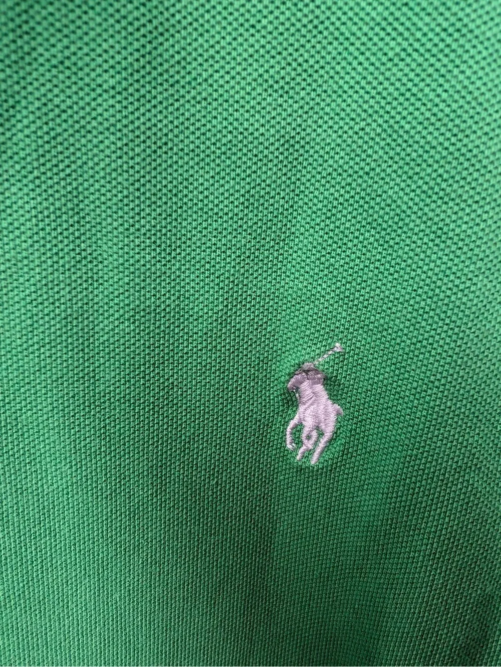 Polo Ralph Lauren Green Polo Shirt Pony Embroidery 100% Cotton Men's Size 2XB